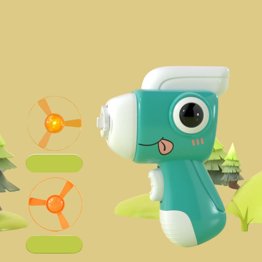 Leo™ Dino-Frisbee Launcher with Glow-in-the-Dark Discs for Cats