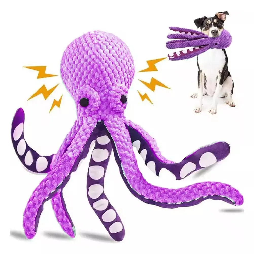 Aquapals™ Octopus Squeaky Dog Toy Durable, bite-resistant