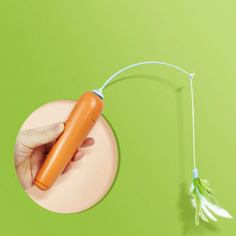 Oliver™ Interactive Cat Toy with Feathers and Rolling Ball