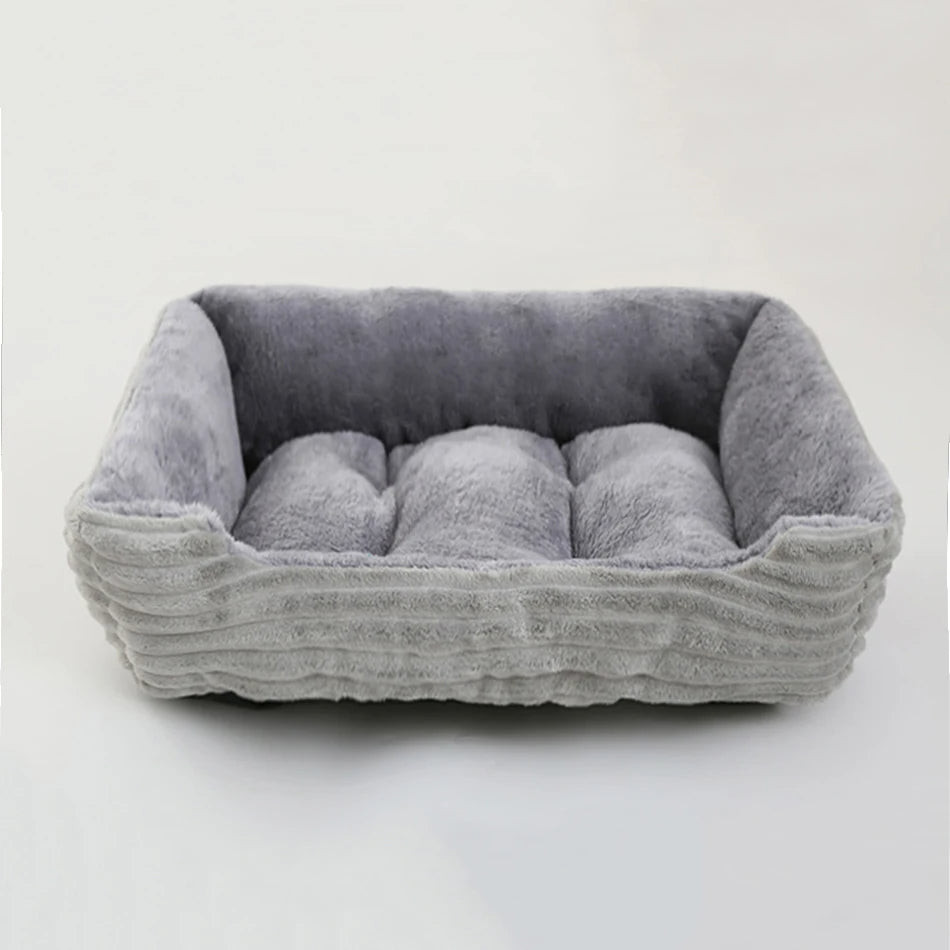 Charlie™ Square Plush Dog Bed – Waterproof & Calming Comfort