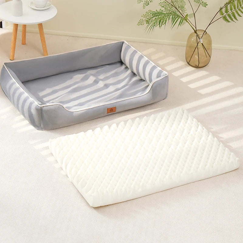 Max™ Plush Dog Sofa – Soft Square Bed with Cushion Support