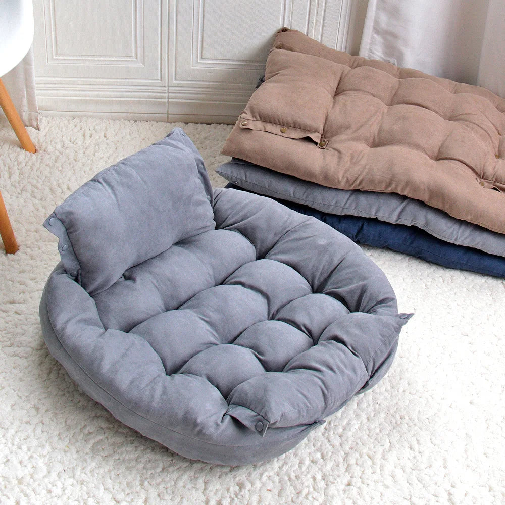 Milo 3-in-1 Convertible Pet Bed – Sofa, Cushion & Nest in One