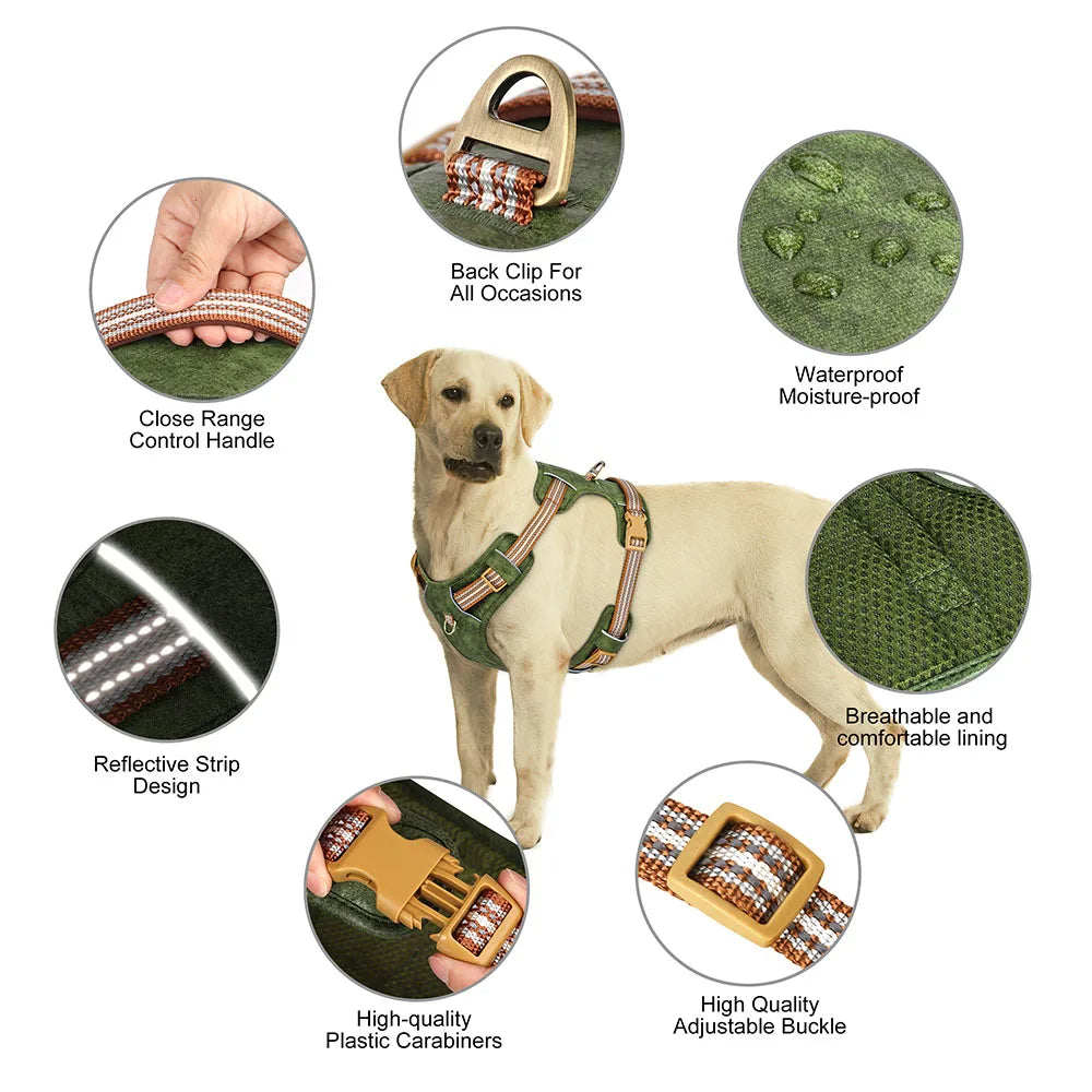 Hunter™ Waterproof PU Harness Durable Adjustable Dog Harness