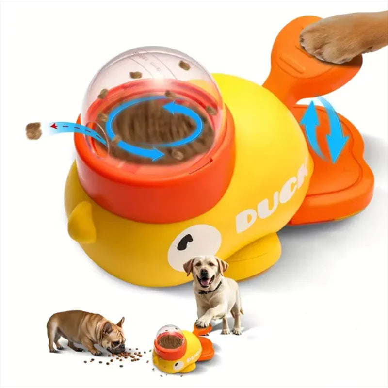 Interactive Duck Pet Feeder Toy – Smart Puzzle Food Dispenser for Dogs & Cats