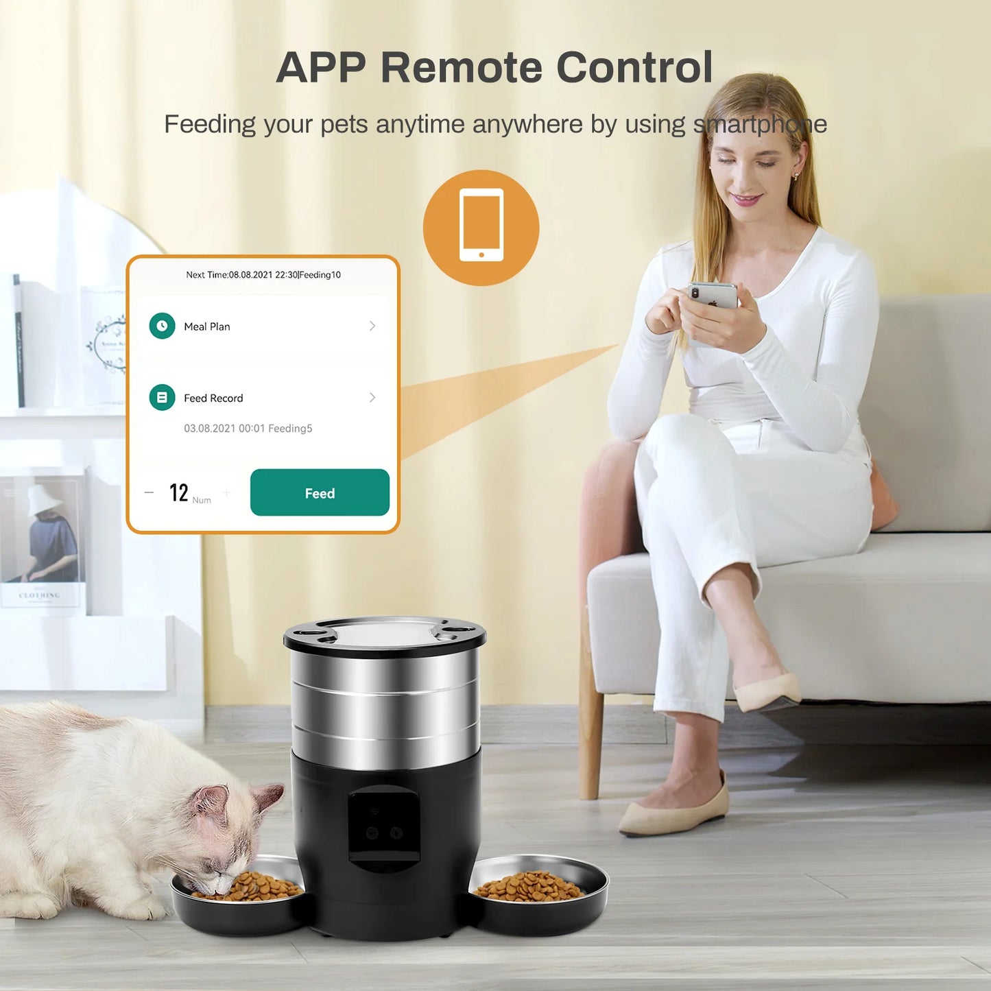 Bailey™ Smart Pet Feeder WiFi/Manual Automatic Food Dispenser