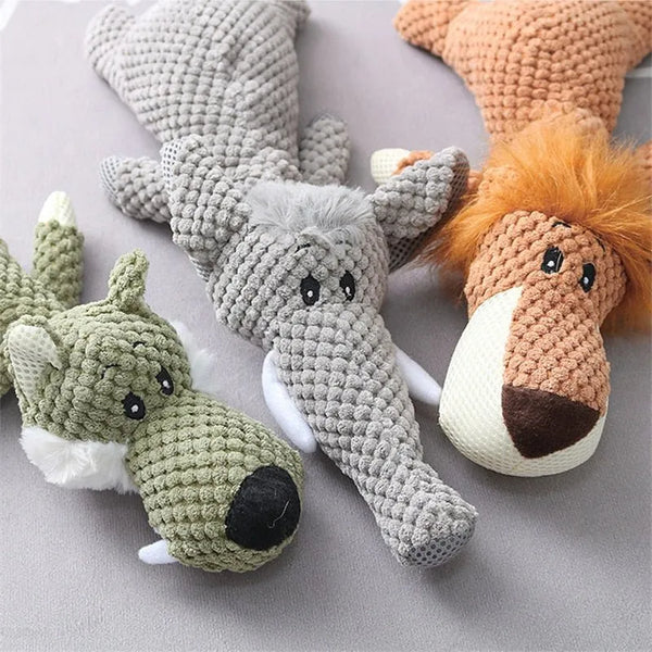 Max™ Plush Animal Dog Toy - Bite-resistant squeaky fun for endless play