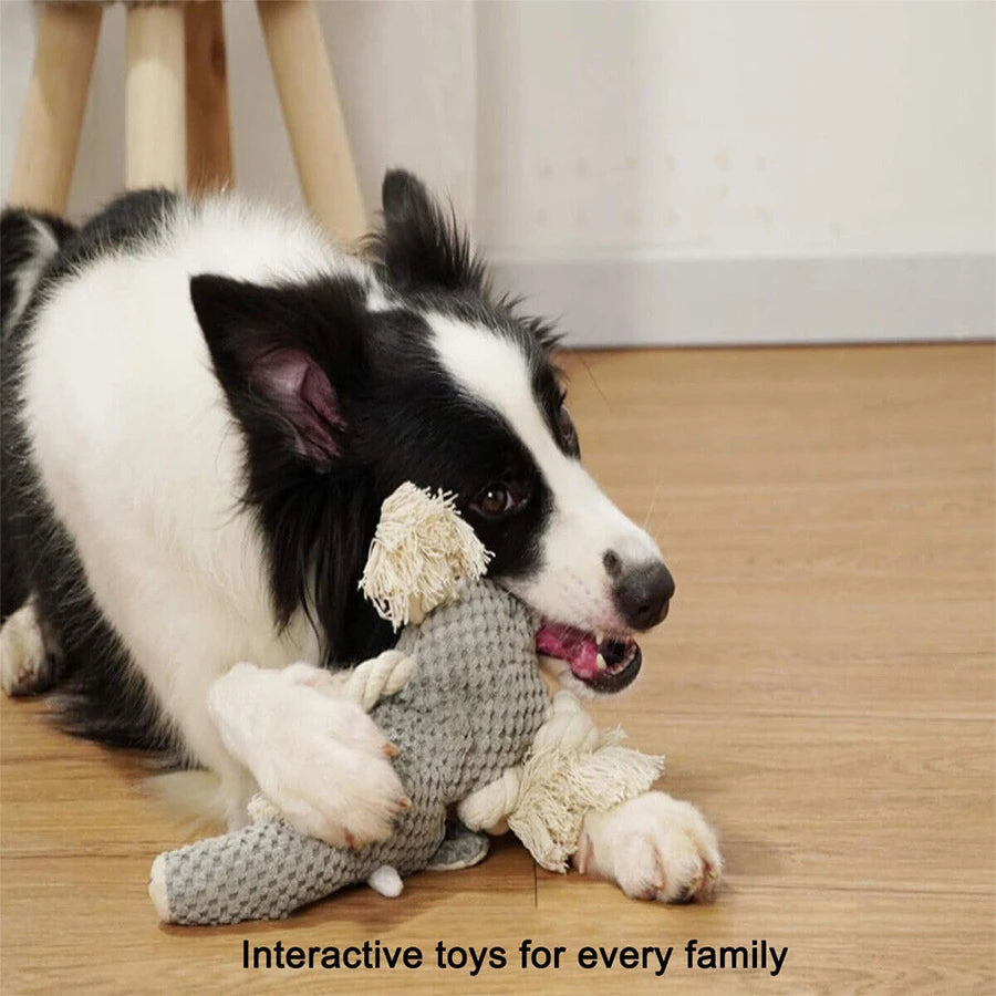 Max™ Plush Animal Dog Toy - Bite-resistant squeaky fun for endless play