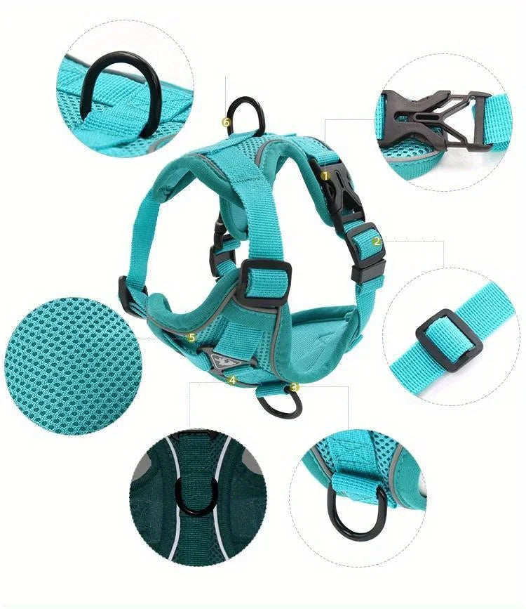 Toby No-Pull Dog Harness Set Reflective adjustable