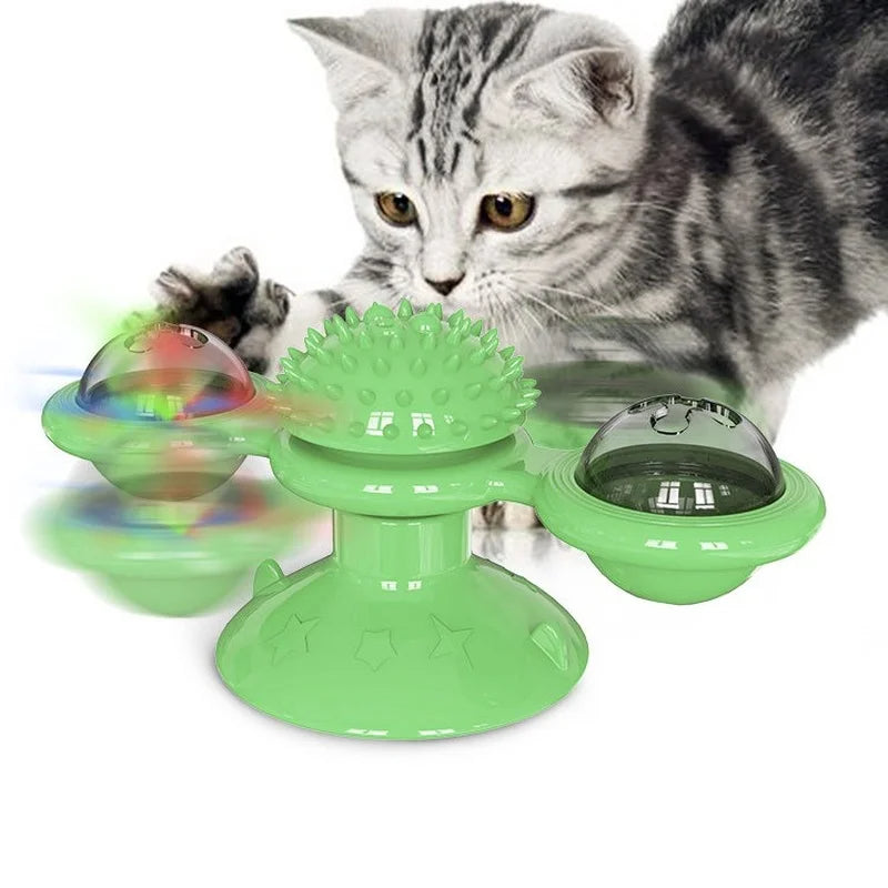 Spinwhirl™ Interactive Cat Windmill Toy active & stress-free