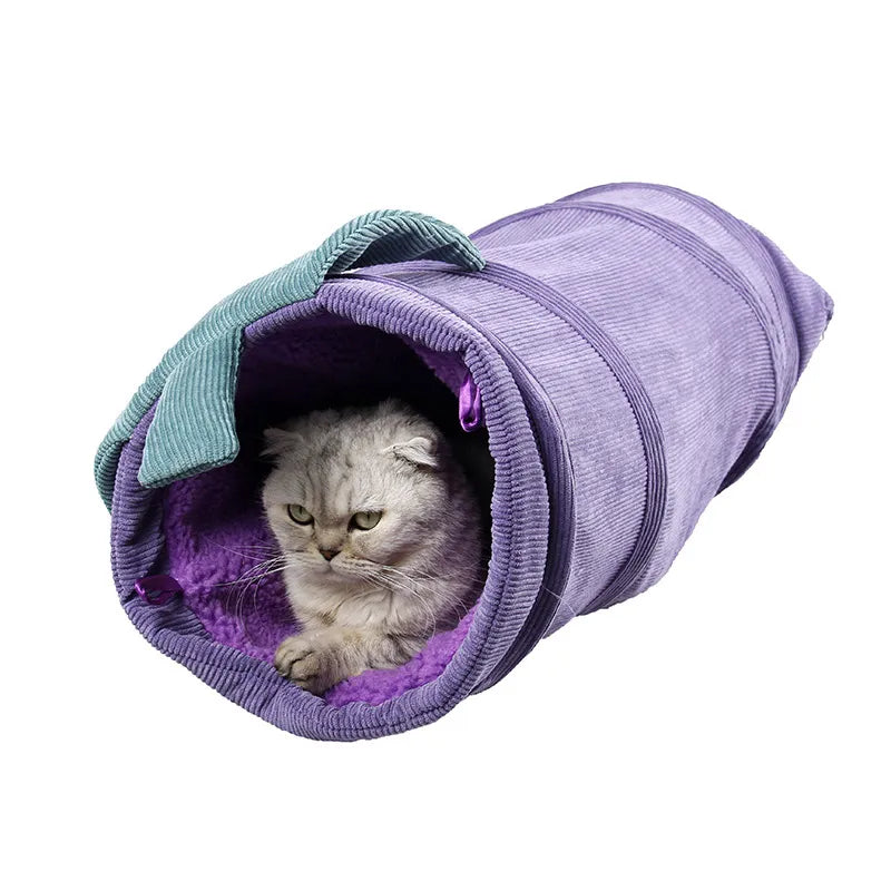 Luna™ Cat Tunnel – Colorful Flower Design for Play and Relaxation