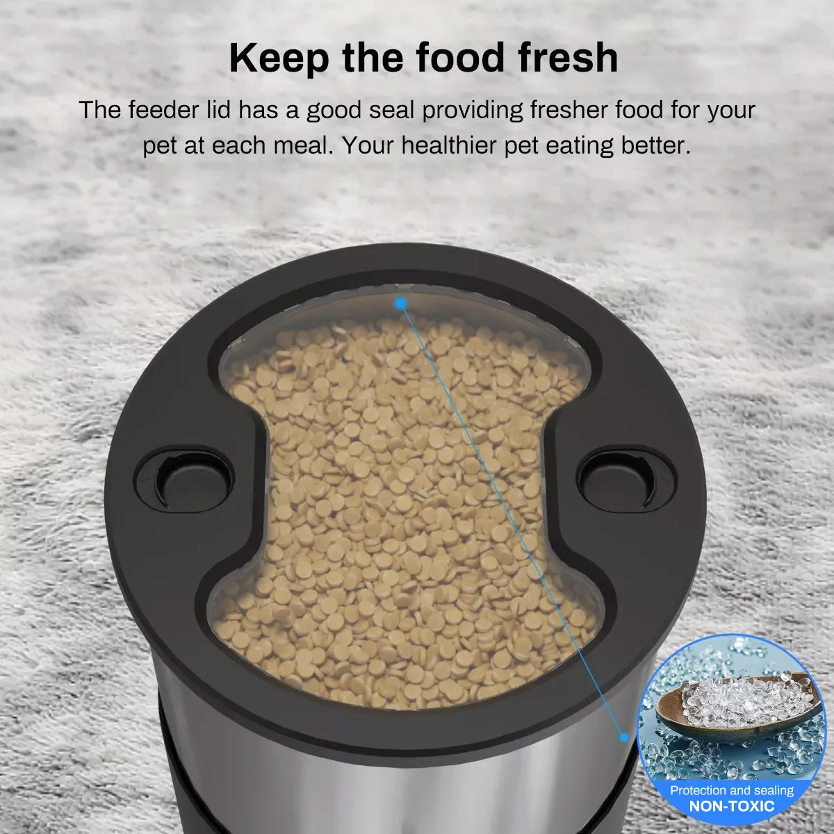 4.5L Smart WiFi Pet Feeder Double Stainless Steel Bowls