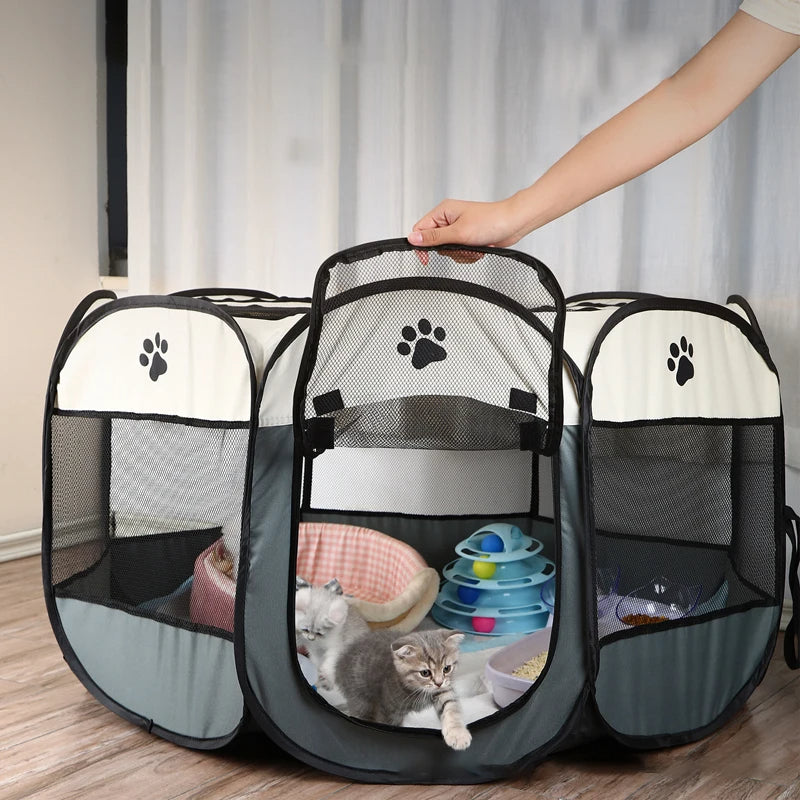 Max Portable Octagonal Pet Tent – Safe, Spacious & Foldable for Dogs and Cats