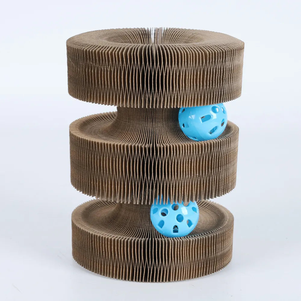 Misty™ Cat Scratching Tower with Interactive Balls