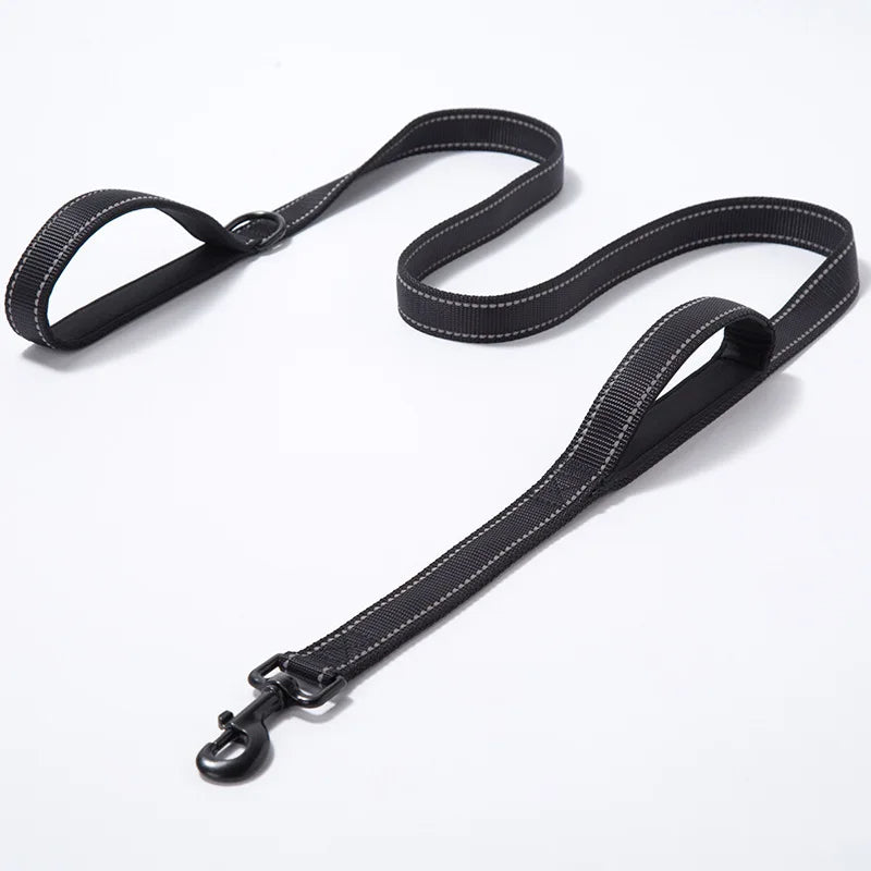 Lunaro | Reflective double-handle dog leash for safety and control