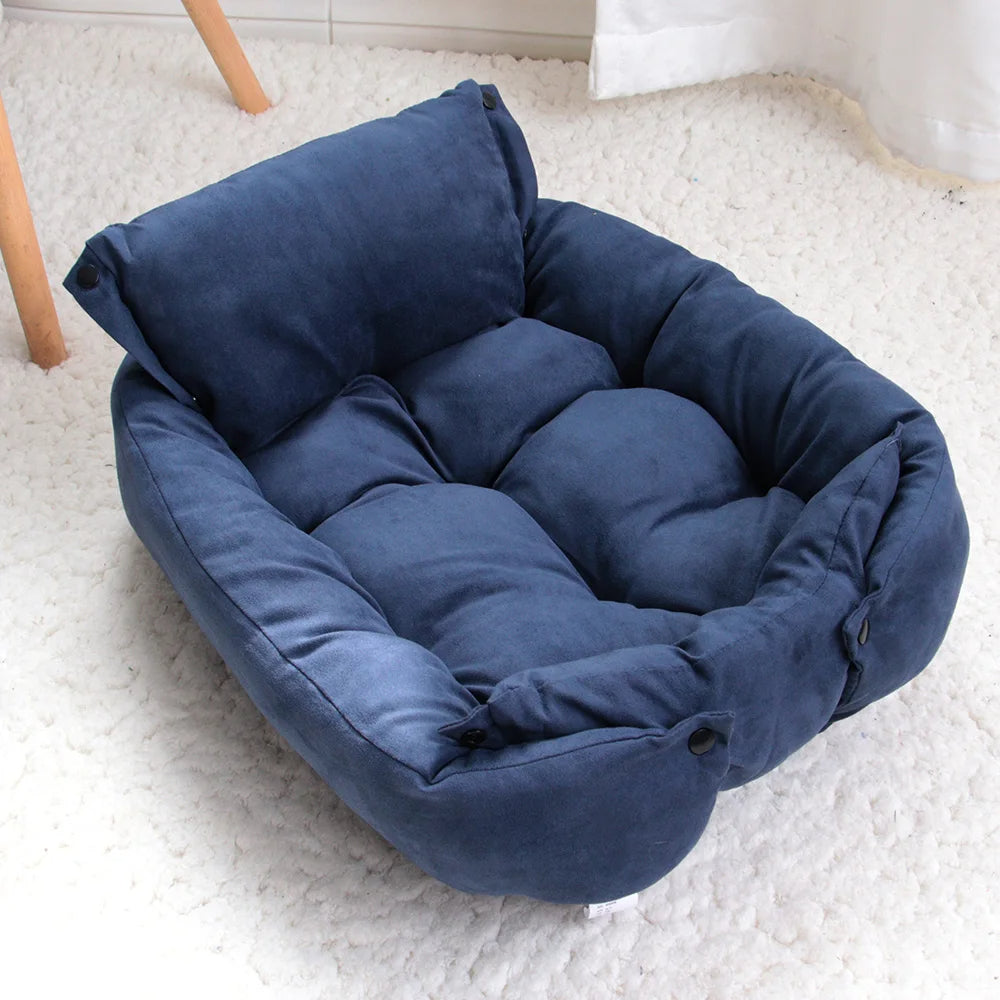 Milo 3-in-1 Convertible Pet Bed – Sofa, Cushion & Nest in One