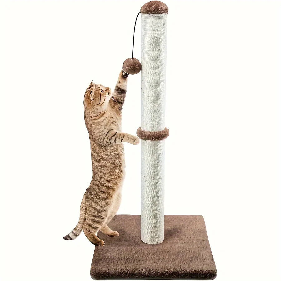 Oliver™ Tall Sisal Cat Scratching Post – Sturdy & Interactive Design