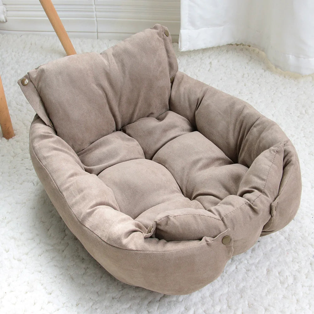 Milo 3-in-1 Convertible Pet Bed – Sofa, Cushion & Nest in One