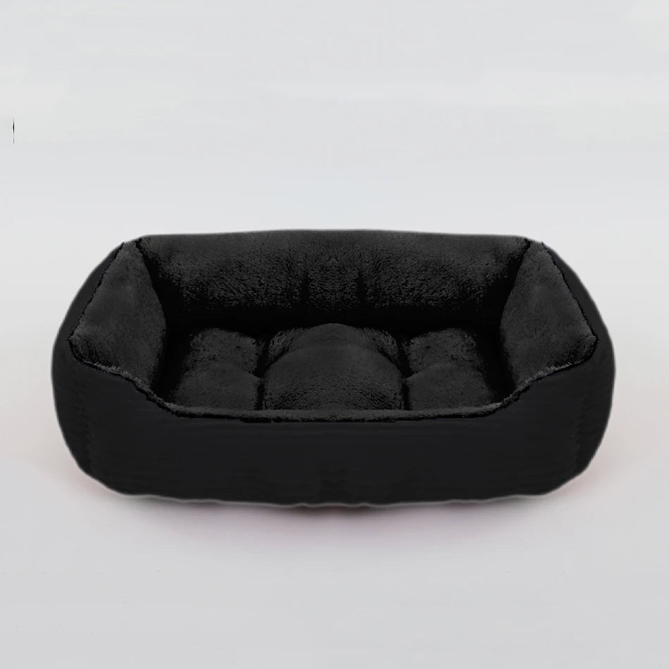 Charlie™ Square Plush Dog Bed – Waterproof & Calming Comfort