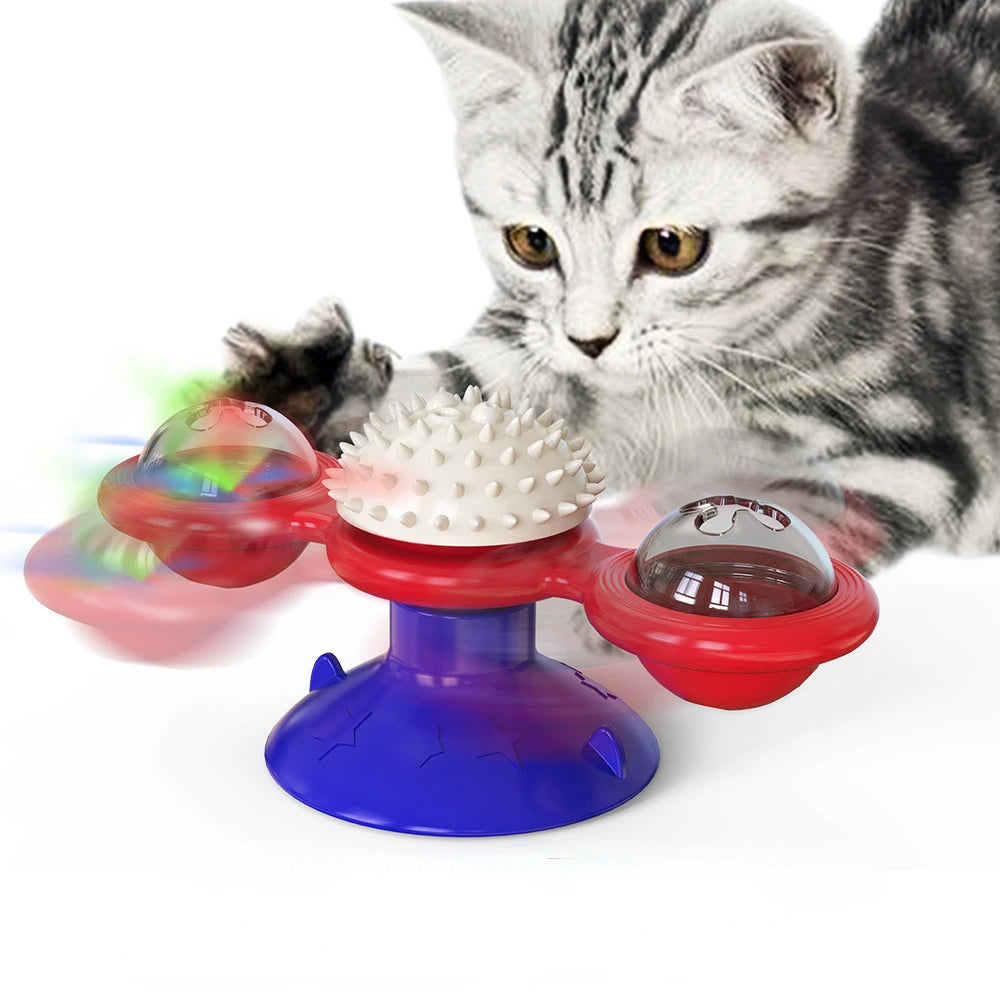 Spinwhirl™ Interactive Cat Windmill Toy active & stress-free