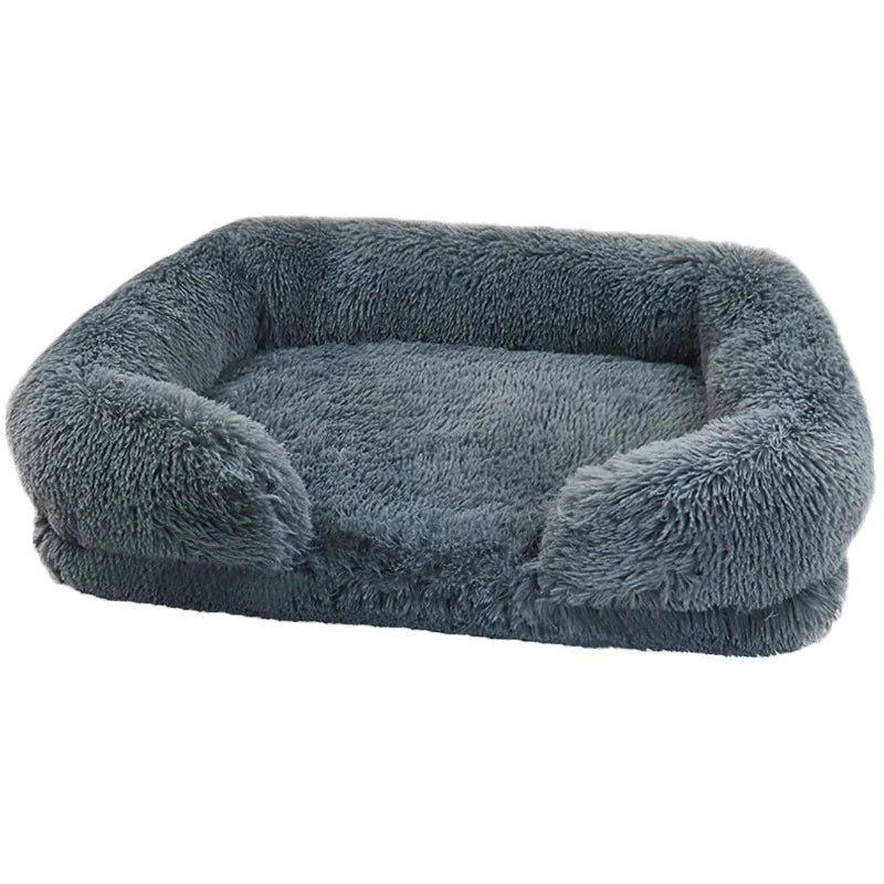 Chloe™ Plush Pet Sofa Bed with Cotton Cushion and Washable Design
