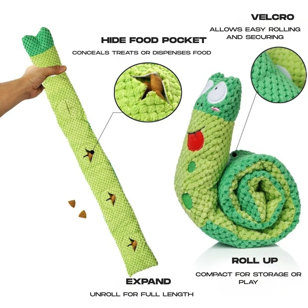 Snugglesnail™ Interactive Squeaky Dog Toy