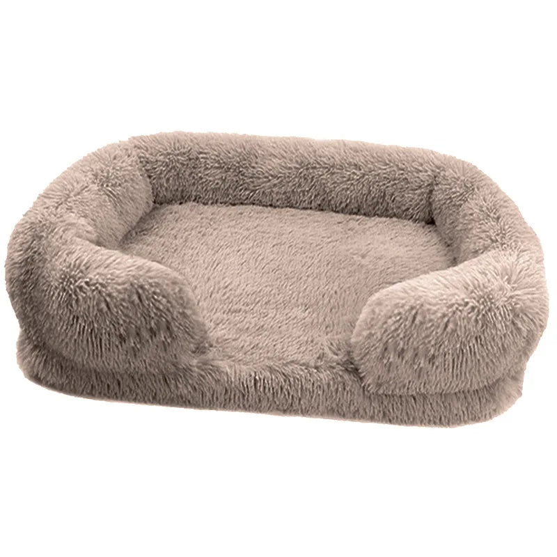 Chloe™ Plush Pet Sofa Bed with Cotton Cushion and Washable Design