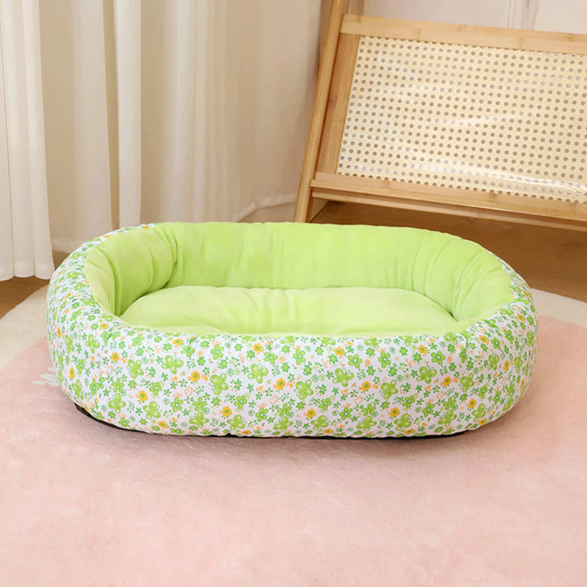 Daisy™ Floral Pet Bed – Cozy All-Season Comfort for Dogs & Cats