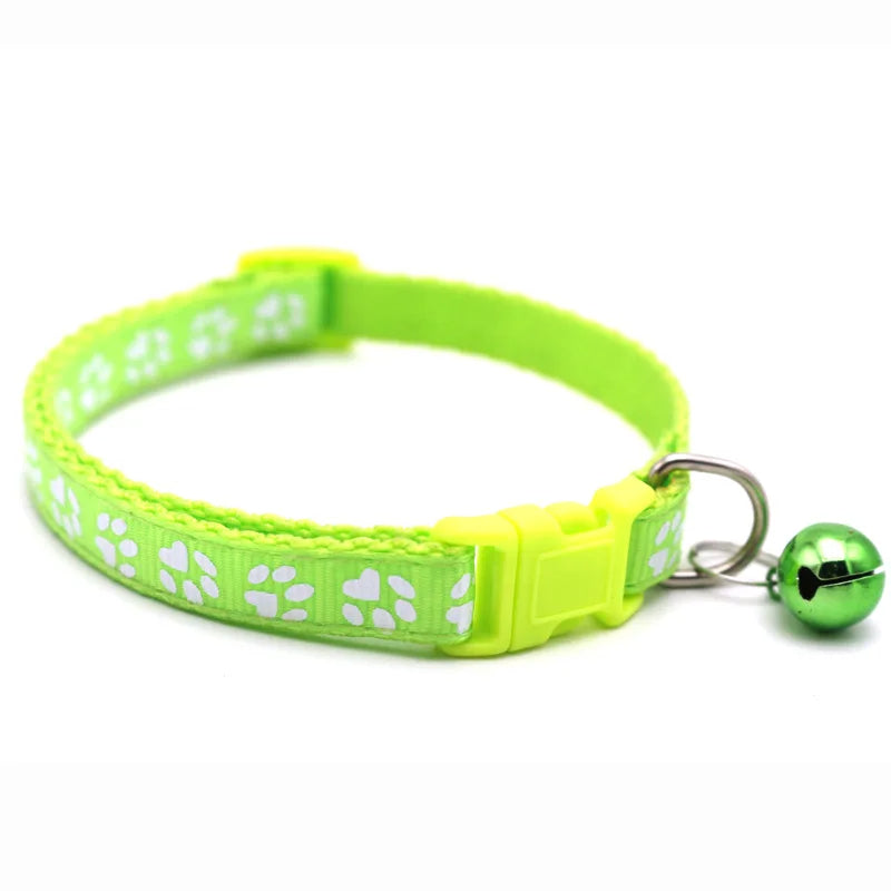 Luna | Adjustable bowtie dog collar with bell and playful print