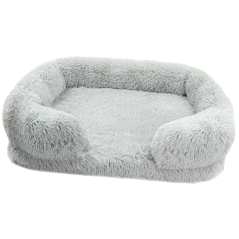 Chloe™ Plush Pet Sofa Bed with Cotton Cushion and Washable Design