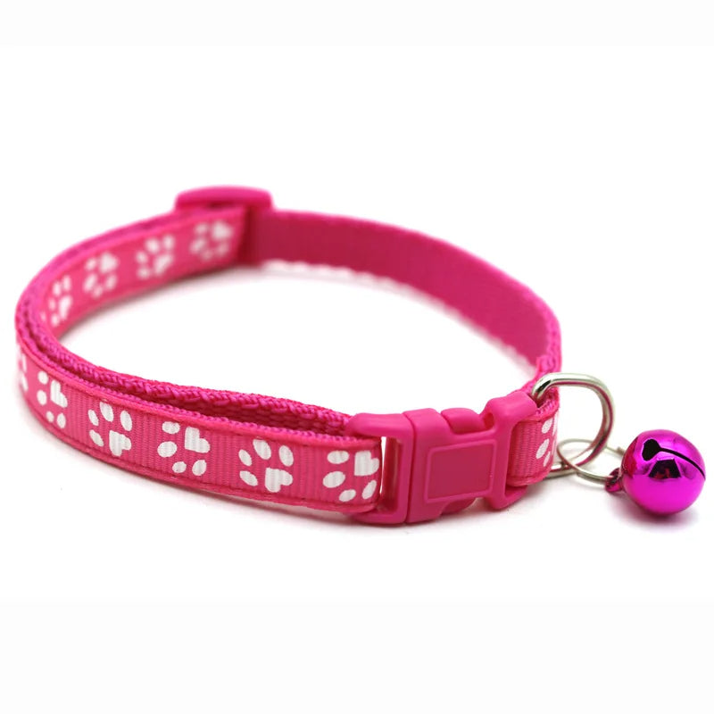 Luna | Adjustable bowtie dog collar with bell and playful print