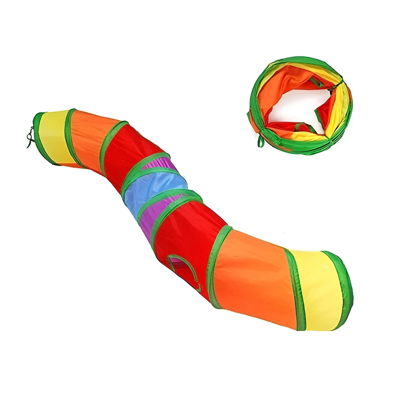 Luna™ Rainbow Cat Tunnel with Built-In Toy and Foldable Design