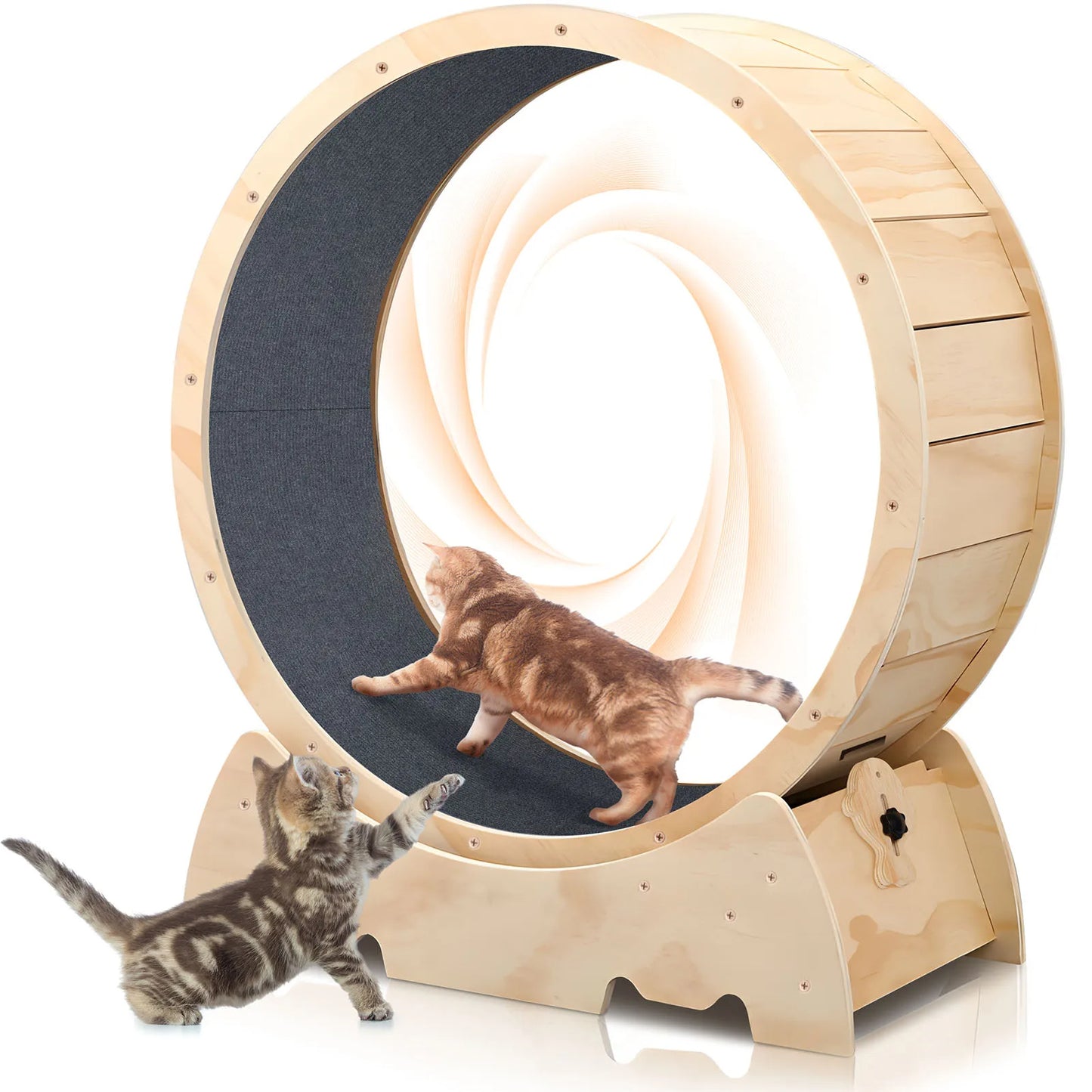 Lunacat™ Solid Wood Cat Exercise Wheel Quiet