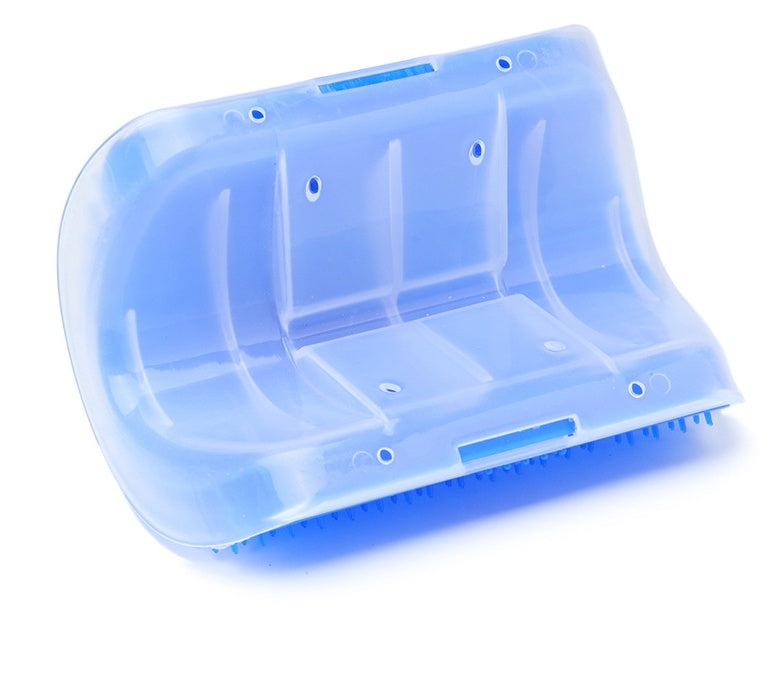 Cat Corner Brush Comb Massager with Catnip for Self-Grooming and Hair Removal