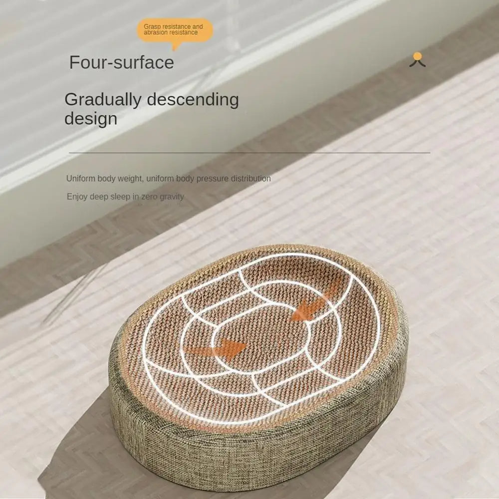 PurrLounge™ – Oval Cat Scratch Bed