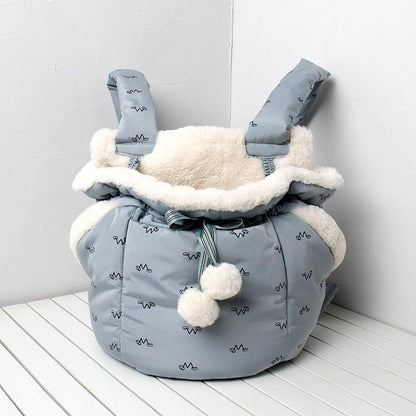 Winter Plush Pet Travel Backpack – Warm, Cozy & Perfect for Cold-Weather Adventures