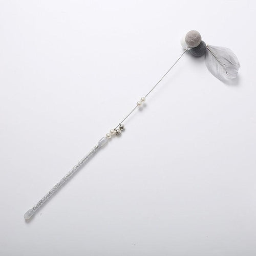 Plush Fish Teaser Wand – Lightweight Steel-Wire Cat Toy for Interactive Play