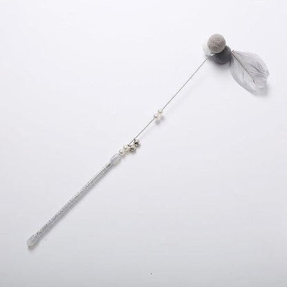 Plush Fish Teaser Wand – Lightweight Steel-Wire Cat Toy for Interactive Play