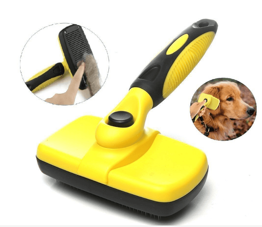 Self Cleaning Pet Grooming Brush Stainless Steel Slicker Comb for Dogs and Cats