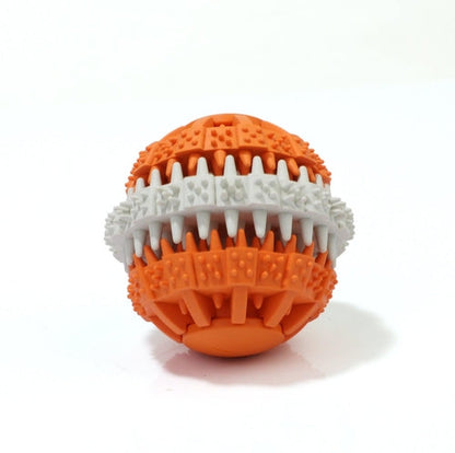 Dog Dental Chew Ball & Treat Dispenser – Rubber Tooth-Cleaning Toy for All Breeds