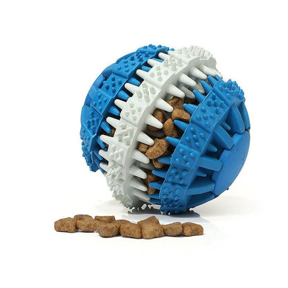 Dog Dental Chew Ball & Treat Dispenser – Rubber Tooth-Cleaning Toy for All Breeds