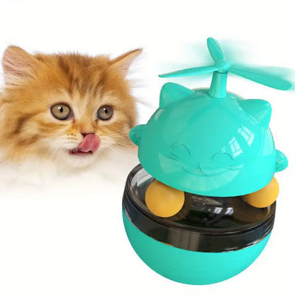 Oliver™ 3-in-1 Cat Wobble Toy with Treat Dispenser and Spring Ball