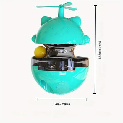 Oliver™ 3-in-1 Cat Wobble Toy with Treat Dispenser and Spring Ball