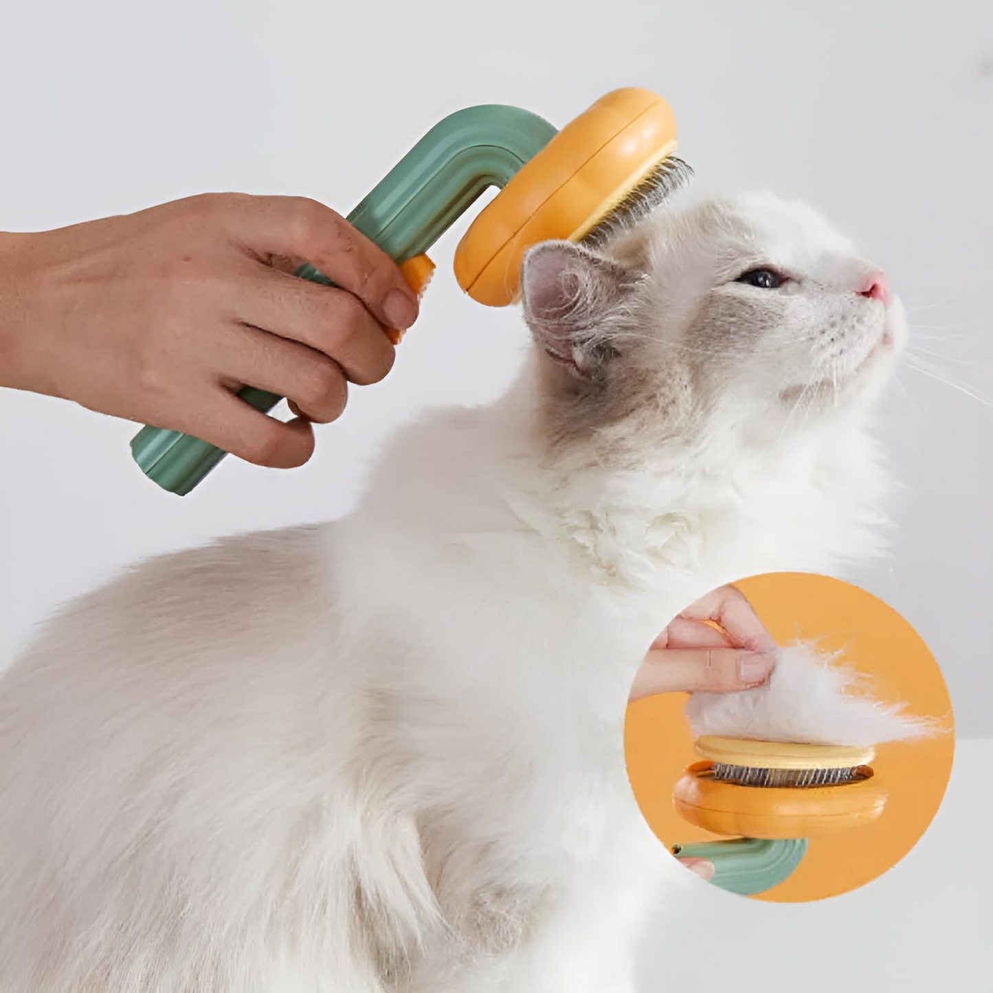 Self Cleaning Pumpkin Slicker Brush for Dogs Cats and Small Pets