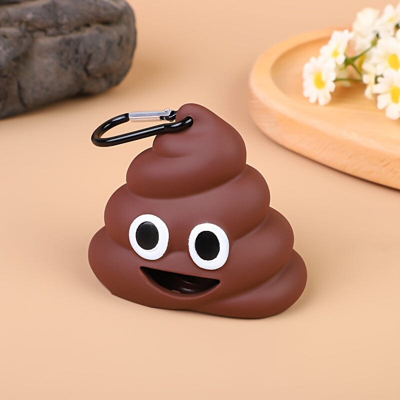 Poop Bag Dispenser for Pets with Carabiner Clip and Fun Design