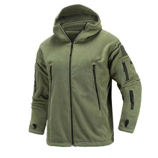 Military Tactical Fleece Jacket – Windproof Thermal Hooded Outdoor Coat