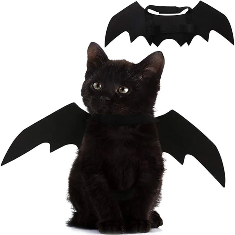 Halloween Bat Wings for Cats & Dogs – Adjustable Pet Costume for Parties & Photoshoots