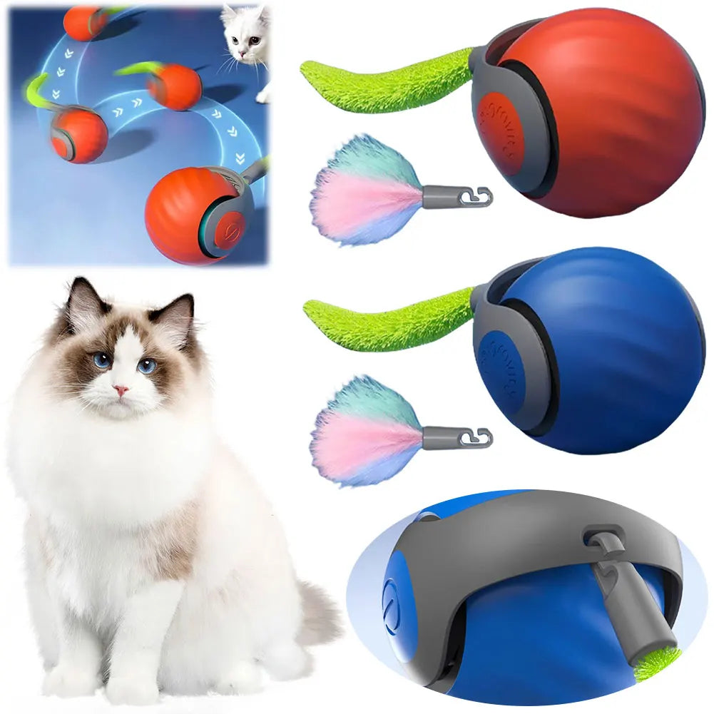 Automatic Moving Interactive Cat Toy Ball USB Rechargeable
