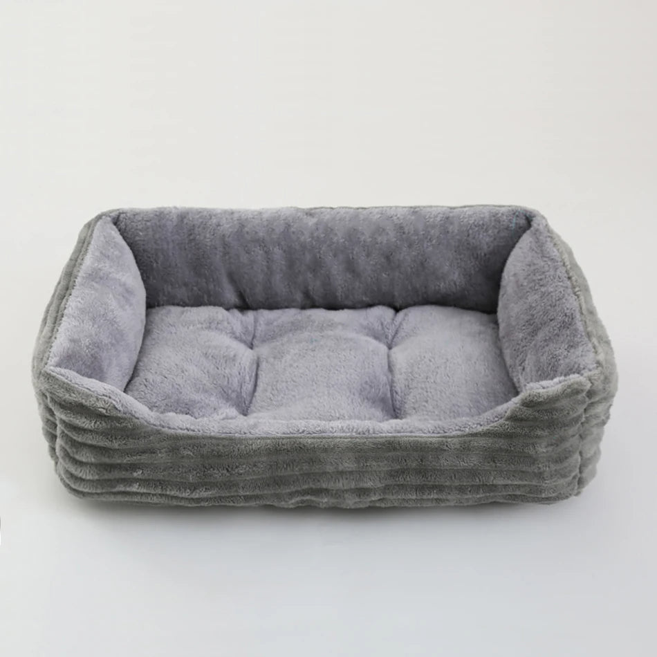 Charlie™ Square Plush Dog Bed – Waterproof & Calming Comfort