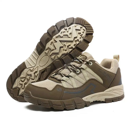 Men’s Outdoor Hiking Sneakers – Durable Anti-Slip PU Leather Trail Shoes
