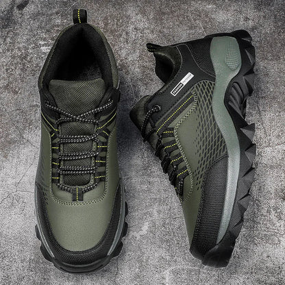 Men’s Hiking Sneakers – Lightweight Outdoor Leather Ankle Boots for Trekking & Walking